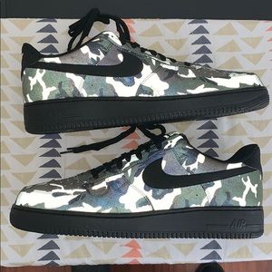 Nike Air Force 1, Army Camo, Size 15, Low-Top!